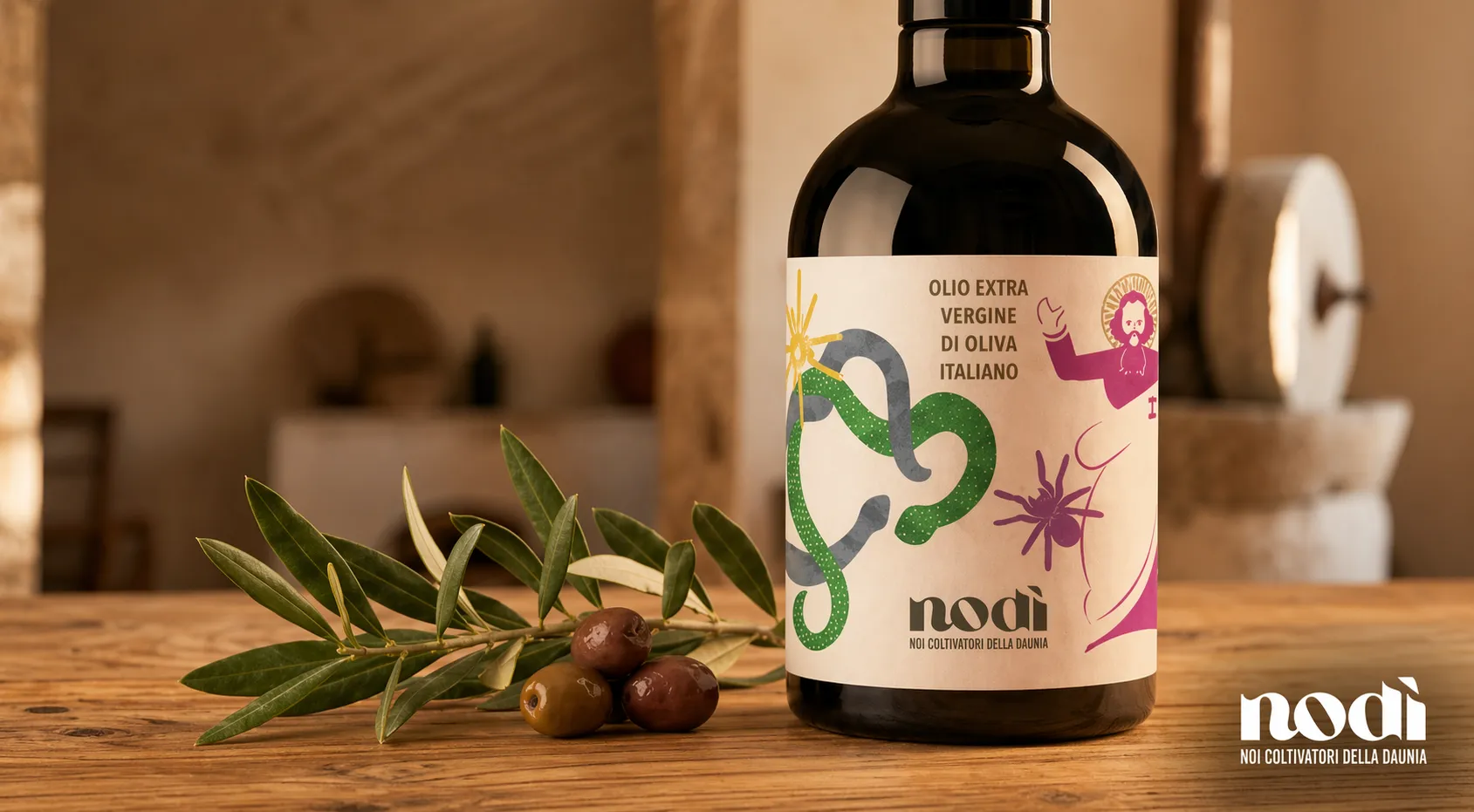 Bottiglia di Olio EVO Peranzana Nodì Linea San Paolo